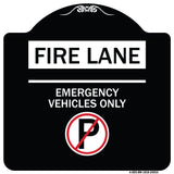 Fire Lane - Emergency Vehicles Only (With No Parking Symbol