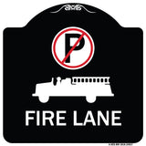 Fire Lane (With No Parking Symbol & Graphic)