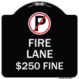 Fire Lane $250 Fine (With No Parking Symbol)