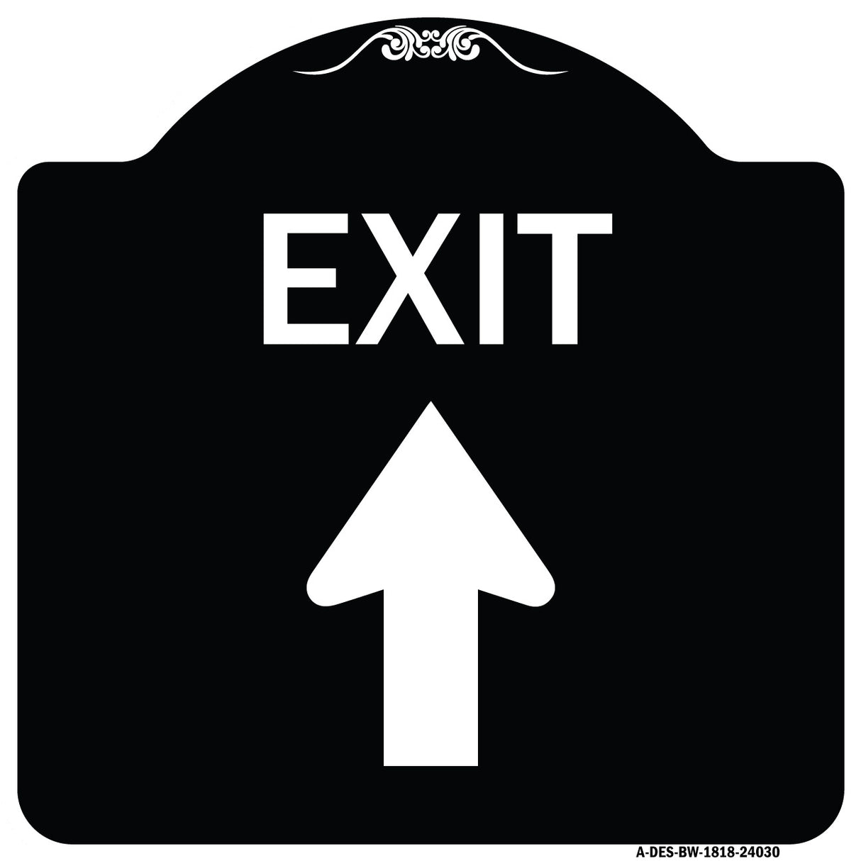 Exit Sign Exit with Up Arrow