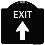 Exit Sign Exit with Up Arrow