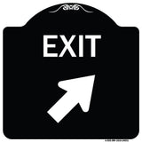 Exit Sign Exit with Right Arrow