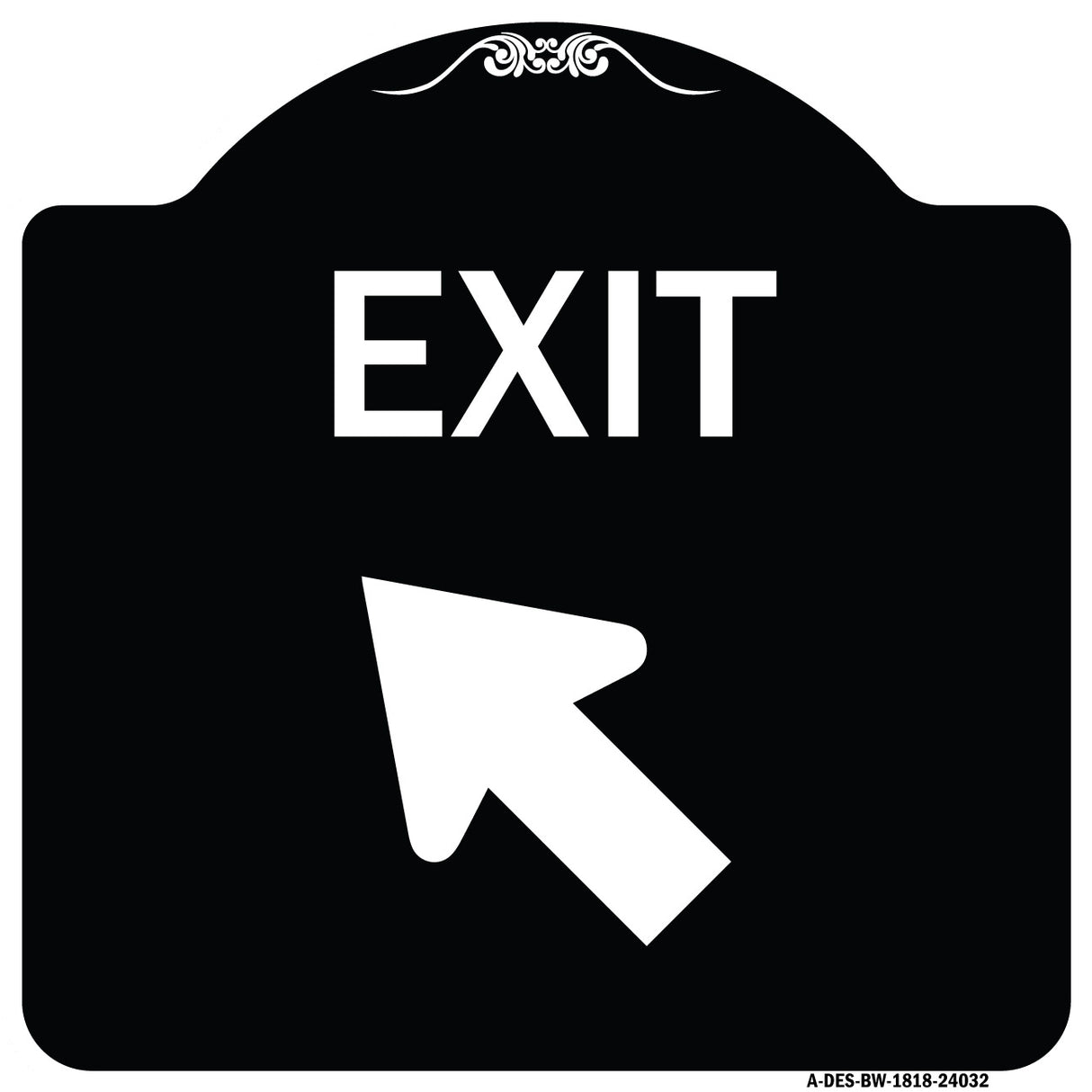 Exit Sign Exit with Left Arrow