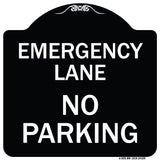 Emergency Lane No Parking Sign