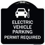 Electric Vehicle Parking Permit Required (With Electric Car Graphic)