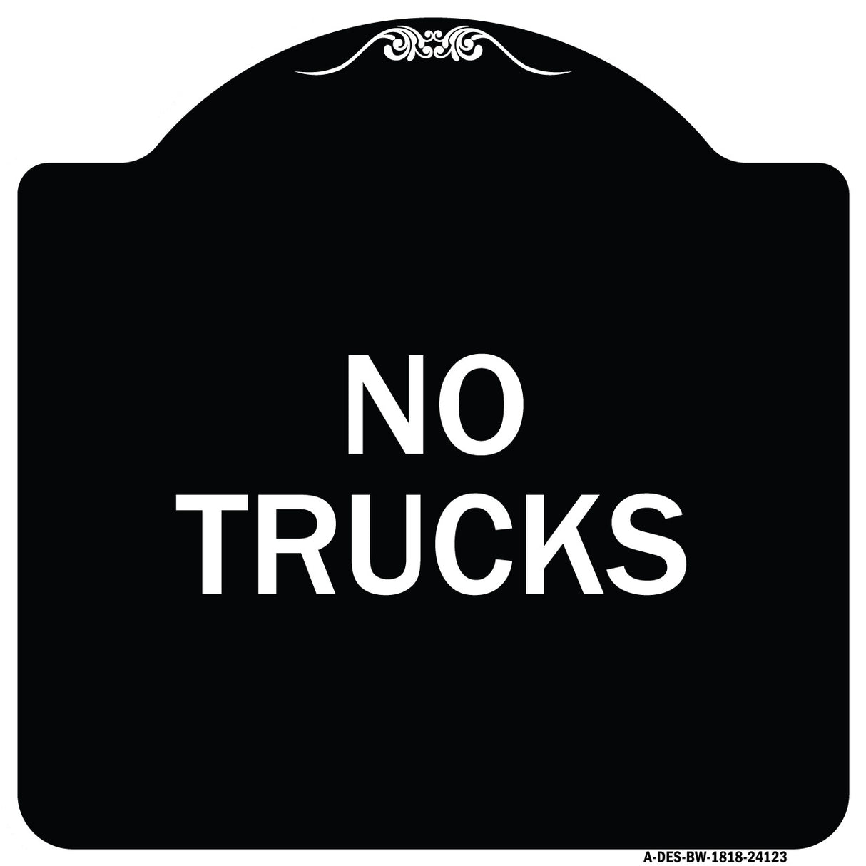 Driveway Sign No Trucks