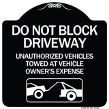 Do Not Block Driveway (With Graphic)