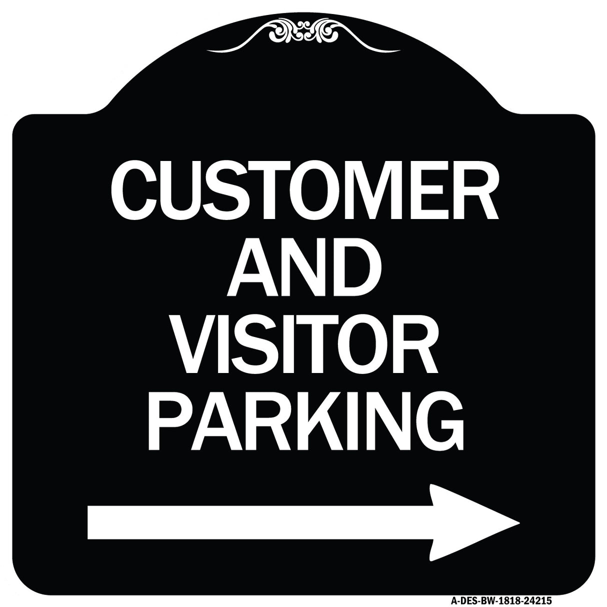 Customer and Visitor Parking (With Right Arrow)