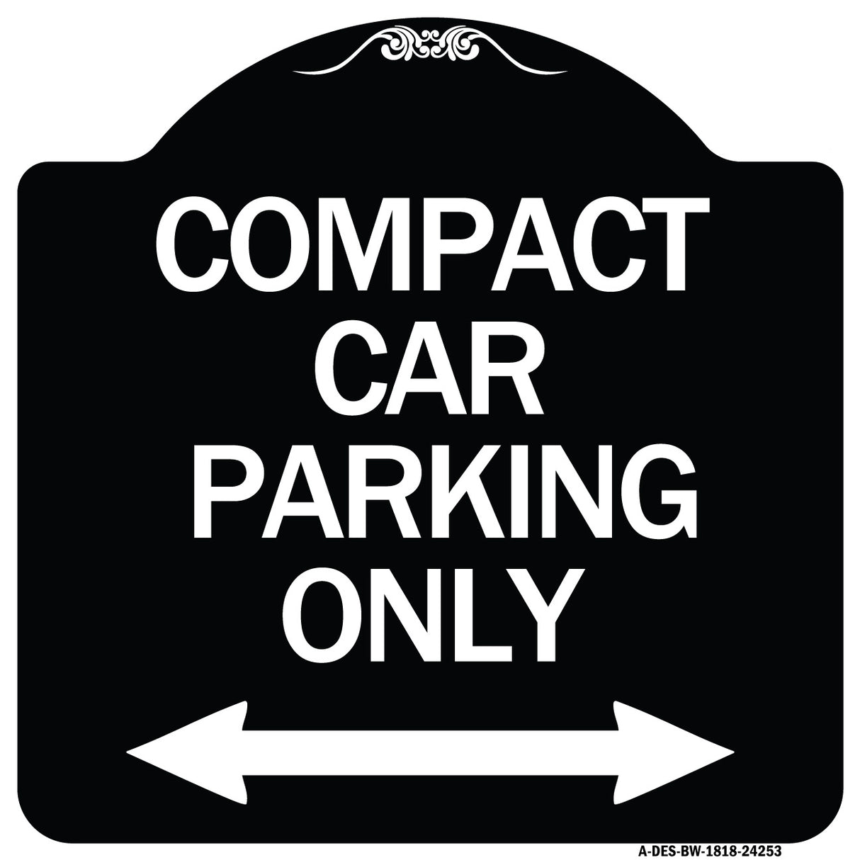 Compact Car Parking Only (With Bidirectional Arrow)