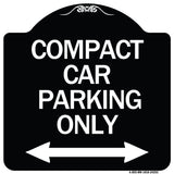 Compact Car Parking Only (With Bidirectional Arrow)