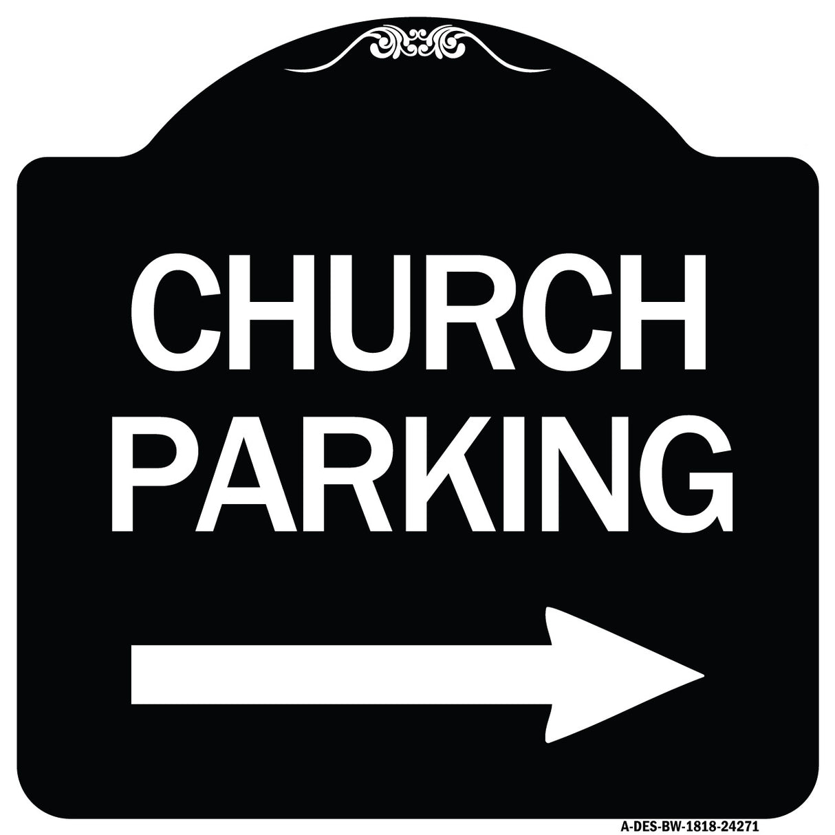 Church Parking (With Right Arrow)