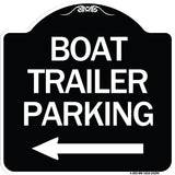 Boat Trailer Parking (With Left Arrow Symbol)