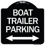 Boat Trailer Parking (With Bidirectional Arrow Symbol)