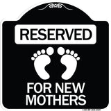Blue Reserved Parking for New Mothers