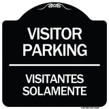 Bilingual Reserved Parking Sign Visitor Parking Visitantes Solamente