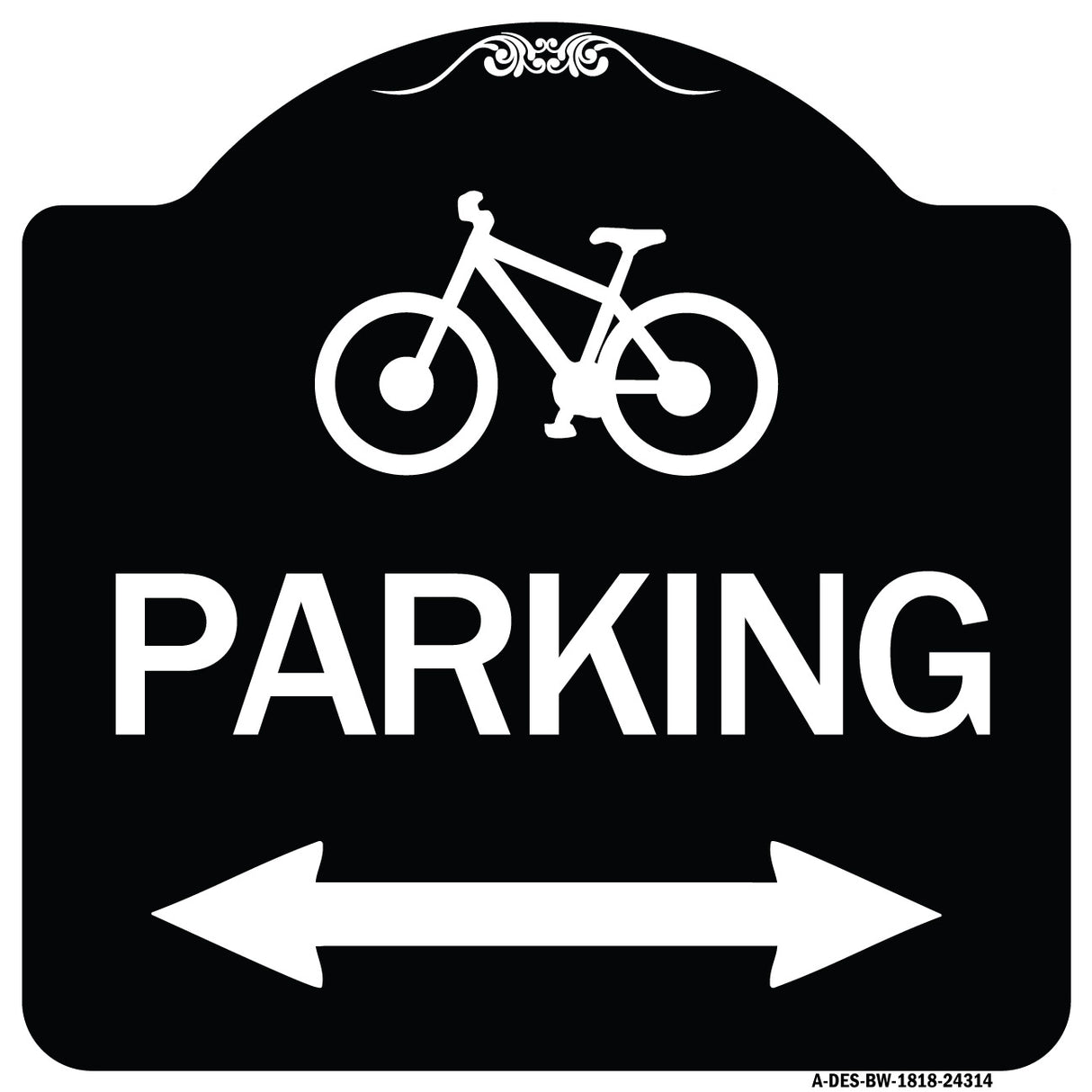 Bicycle Symbol Parking (With Bidirectional Arrow)