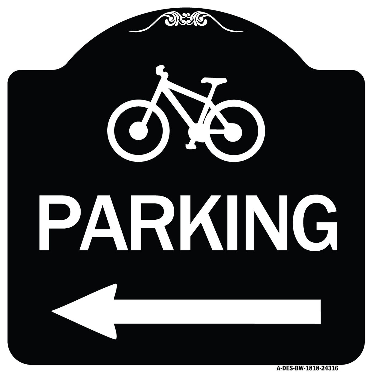 Bicycle Symbol Parking (Left Arrow)