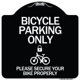 Bicycle Parking Only Please Secure Your Bike Properly (With Cycle and Lock Symbol)