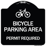 Bicycle Parking Area - Permit Required with Graphic