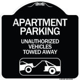 Apartment Parking - Unauthorized Vehicles Towed Away (With Car Tow Graphic)