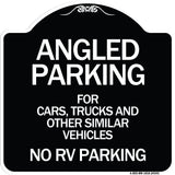 Angled Parking for Cars Trucks and Similar Vehicles - No RV Parking
