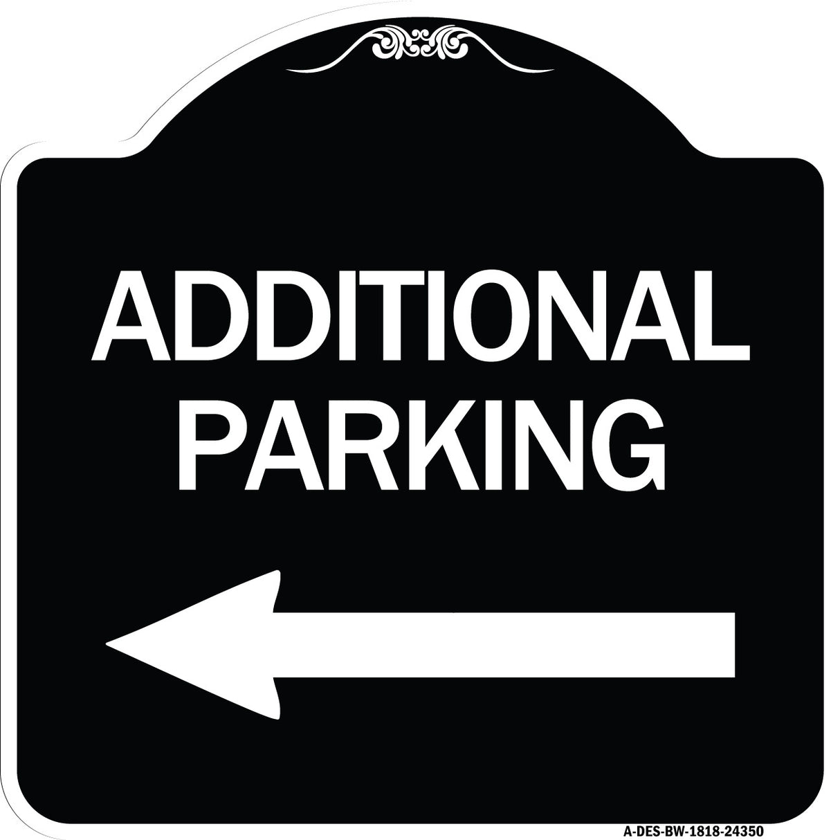 Additional Parking Sign (Left Arrow)
