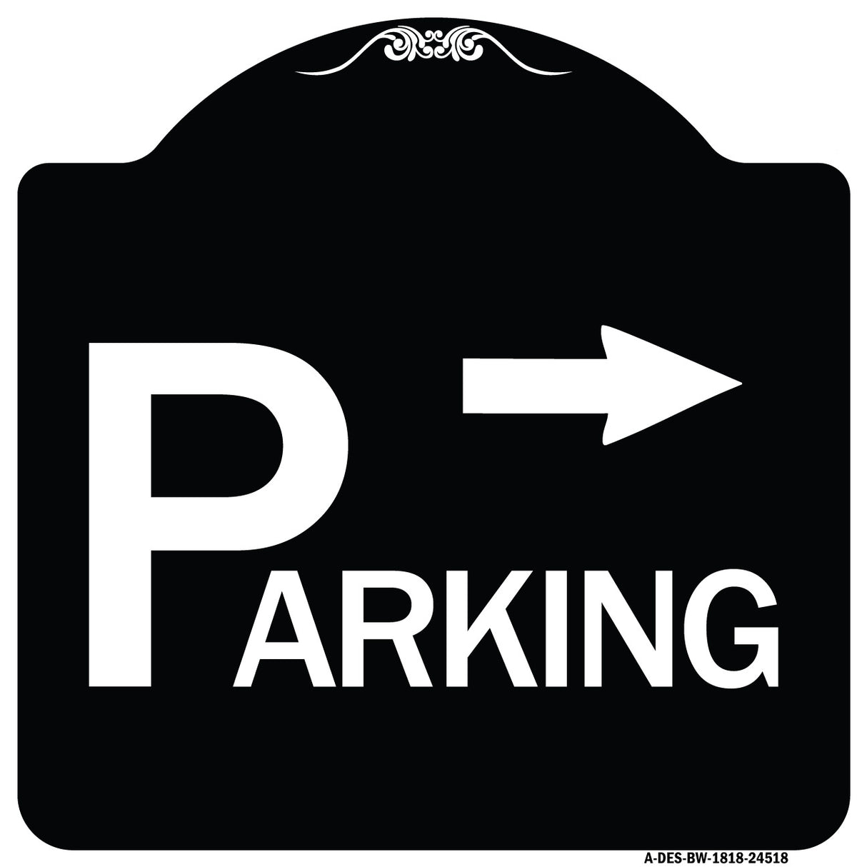 Parking with Arrow Pointing Right