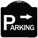 Parking with Arrow Pointing Right