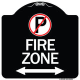 (No Parking Symbol and Arrow Pointing Left and Right)