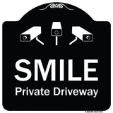Smile Private Driveway With Video Surveillance Camera Graphics