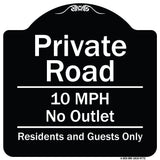 Private Road 10 Mph No Outlet Residents And Guests Only