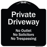 Private Driveway No Outlet Solicitors Or Trespassing