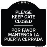 Please Keep Gate Closed Por Favor Mantenga La Puerta Cerrada