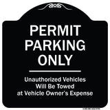 Permit Parking Only Unauthorized Vehicles