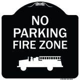 No Parking, Fire Zone With Graphic