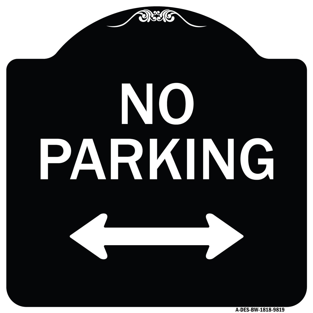 No Parking With Bidirectional Arrow