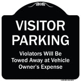 Visitor Parking Violators Will Be Towed Away At Vehicle Owner's Expense