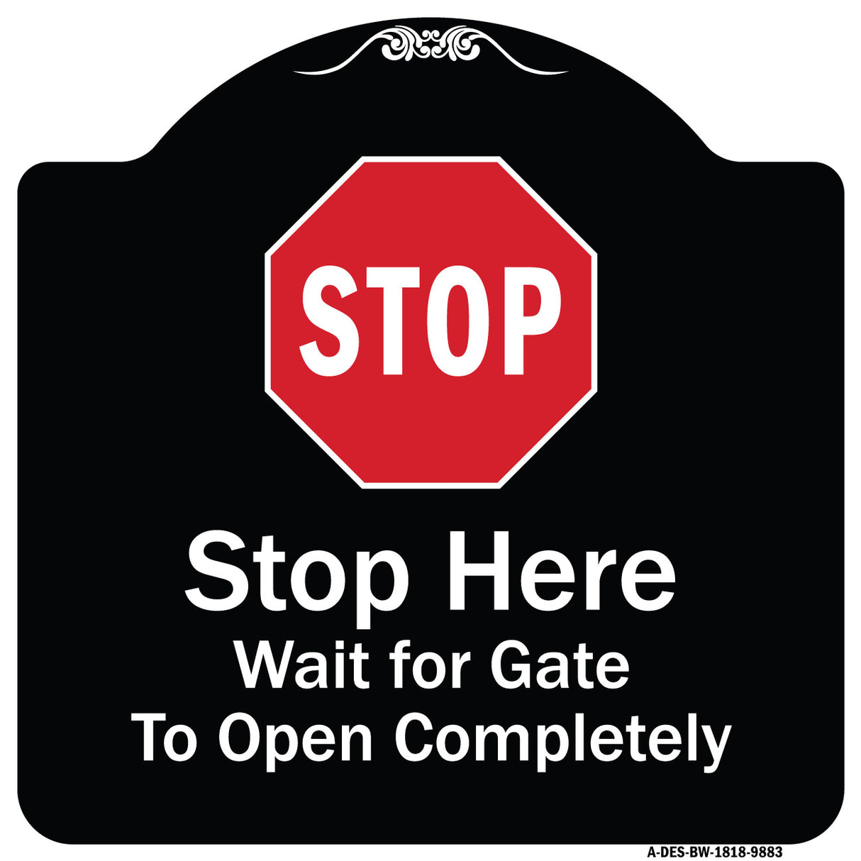 Stop, Wait For Gate To Open Completely With Symbol