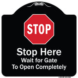 Stop, Wait For Gate To Open Completely With Symbol