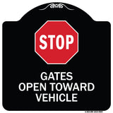 Stop, Gates Open Toward Vehicle