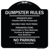Residents Only Violators Prosecuted Bag Your Trash No Parking In Front Of Dumpster