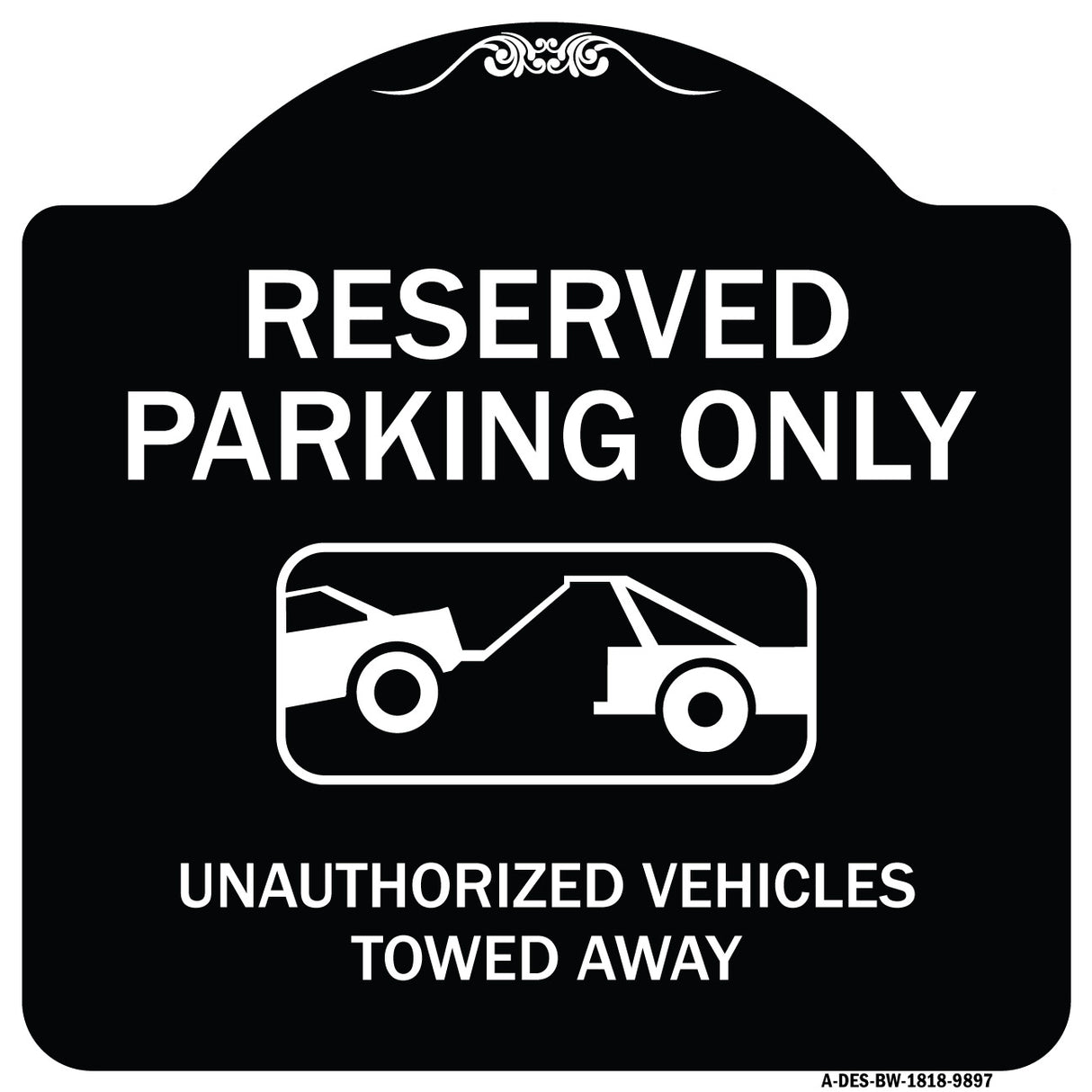 Resident Parking Only Unauthorized Vehicles Towed Away With Graphic