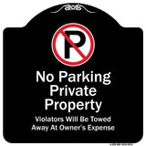 Private Property Violators Towed Away At Owner Expense With No Parking Symbol