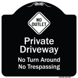 No Turn Around Or Trespassing With No Outlet Symbol
