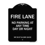 Wisconsin Fire Lane No Parking at Anytime Day or Night