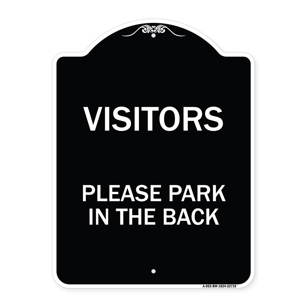 Visitors Please Park in the Back