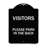 Visitors Please Park in the Back