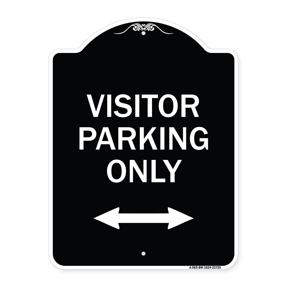 Visitor Parking Sign Visitor Parking Only (With Bidirectional Arrow)