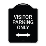 Visitor Parking Sign Visitor Parking Only (With Bidirectional Arrow)