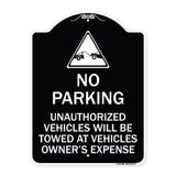 Unauthorized Vehicles Towed at Owner Expense with Graphic